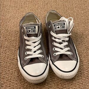 Converse Gray and White Low-Top Sneakers